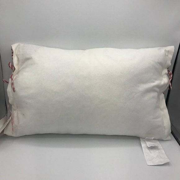 Amazon.com: Rae Dunn 14 RAE DUNN White (FA LA LA) Oblong Stripe Tie Christmas Holiday Pillow 14